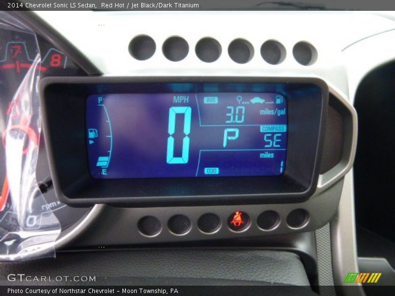 Red Hot / Jet Black/Dark Titanium 2014 Chevrolet Sonic LS Sedan