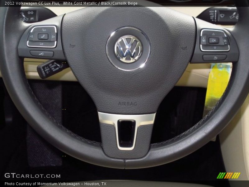 White Gold Metallic / Black/Cornsilk Beige 2012 Volkswagen CC Lux Plus