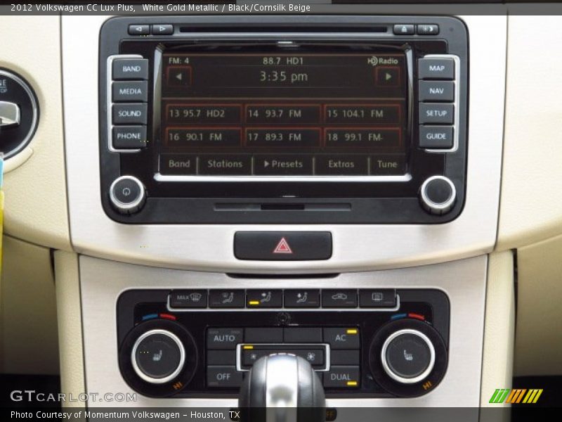 White Gold Metallic / Black/Cornsilk Beige 2012 Volkswagen CC Lux Plus