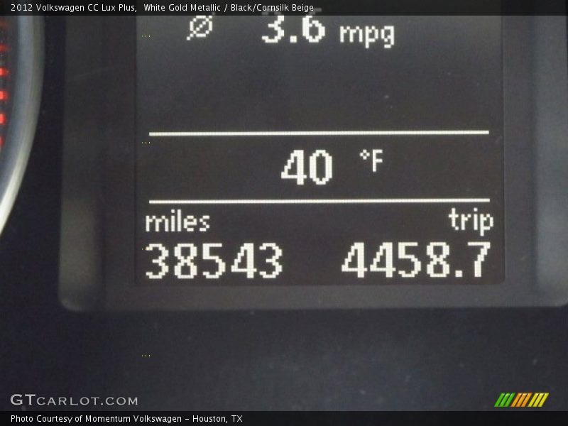 White Gold Metallic / Black/Cornsilk Beige 2012 Volkswagen CC Lux Plus