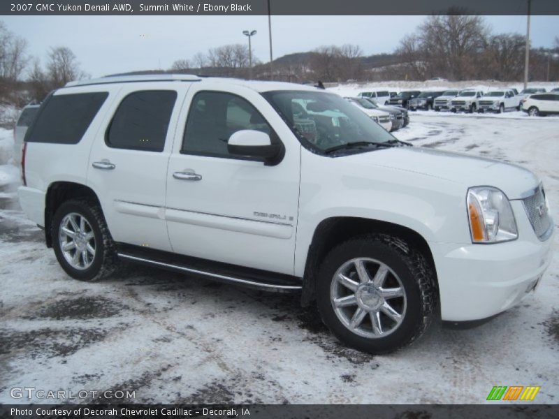 Summit White / Ebony Black 2007 GMC Yukon Denali AWD