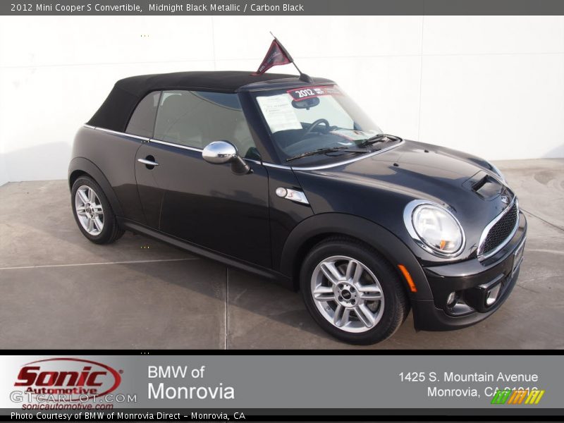 Midnight Black Metallic / Carbon Black 2012 Mini Cooper S Convertible