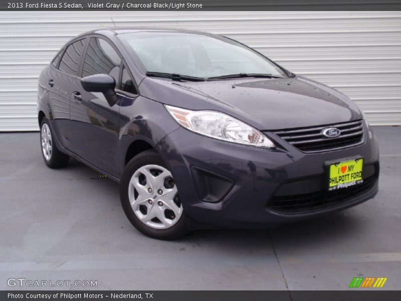 Violet Gray / Charcoal Black/Light Stone 2013 Ford Fiesta S Sedan