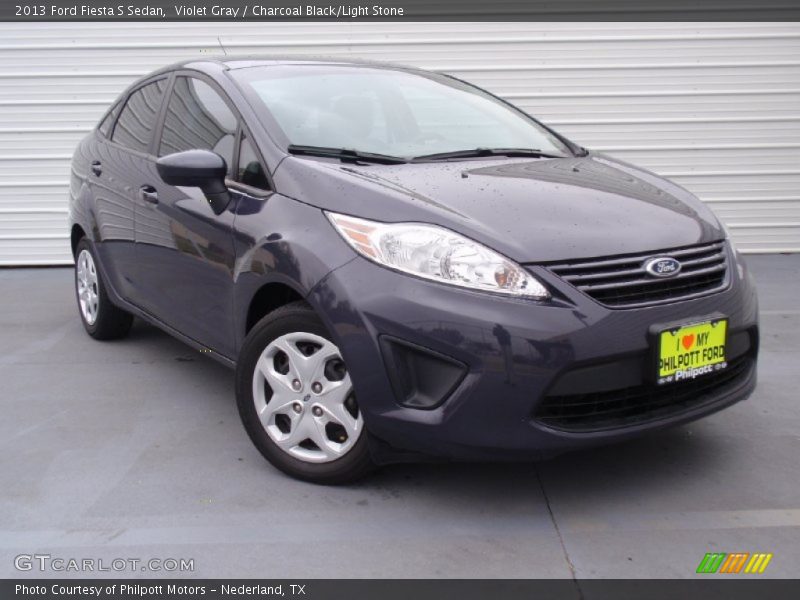 Violet Gray / Charcoal Black/Light Stone 2013 Ford Fiesta S Sedan
