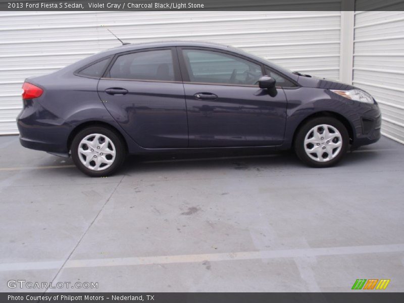 Violet Gray / Charcoal Black/Light Stone 2013 Ford Fiesta S Sedan