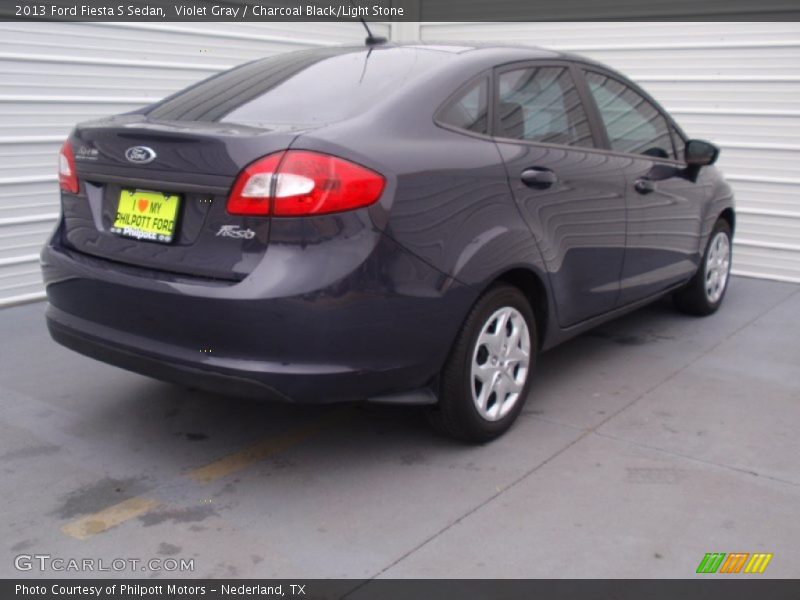 Violet Gray / Charcoal Black/Light Stone 2013 Ford Fiesta S Sedan