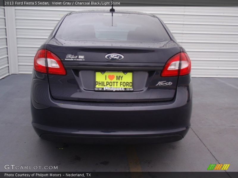 Violet Gray / Charcoal Black/Light Stone 2013 Ford Fiesta S Sedan