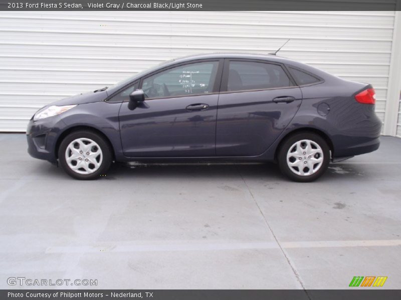 Violet Gray / Charcoal Black/Light Stone 2013 Ford Fiesta S Sedan