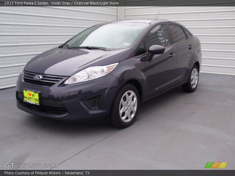 Violet Gray / Charcoal Black/Light Stone 2013 Ford Fiesta S Sedan