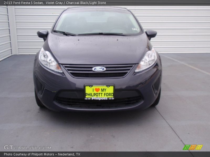 Violet Gray / Charcoal Black/Light Stone 2013 Ford Fiesta S Sedan