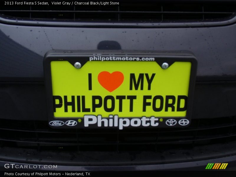 Violet Gray / Charcoal Black/Light Stone 2013 Ford Fiesta S Sedan