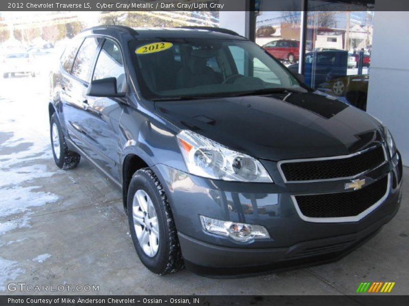 Cyber Gray Metallic / Dark Gray/Light Gray 2012 Chevrolet Traverse LS