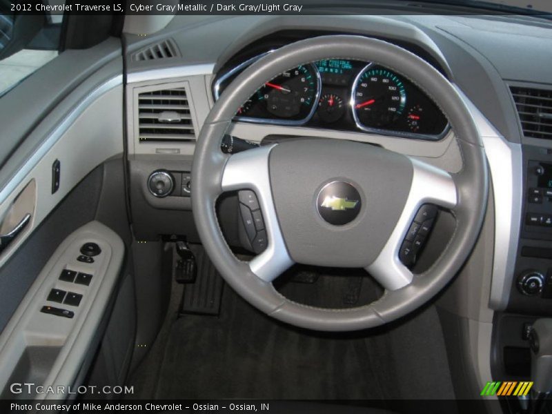 Cyber Gray Metallic / Dark Gray/Light Gray 2012 Chevrolet Traverse LS