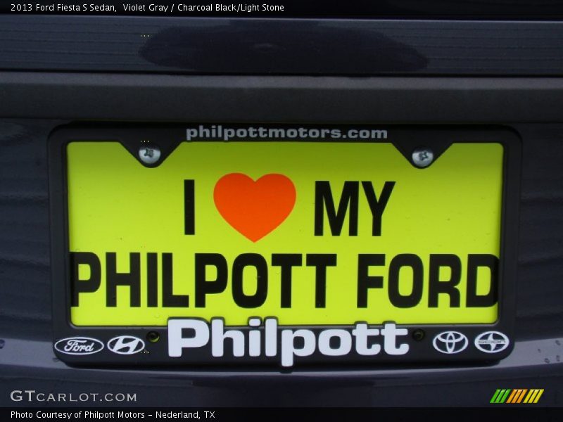 Violet Gray / Charcoal Black/Light Stone 2013 Ford Fiesta S Sedan