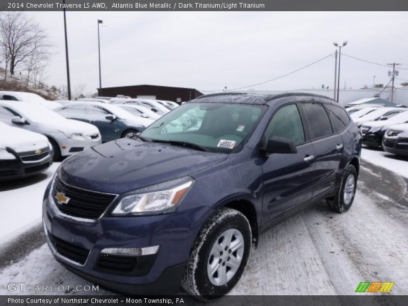 Atlantis Blue Metallic / Dark Titanium/Light Titanium 2014 Chevrolet Traverse LS AWD
