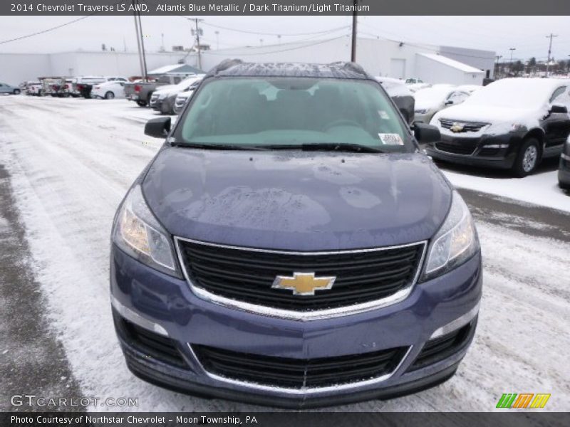 Atlantis Blue Metallic / Dark Titanium/Light Titanium 2014 Chevrolet Traverse LS AWD