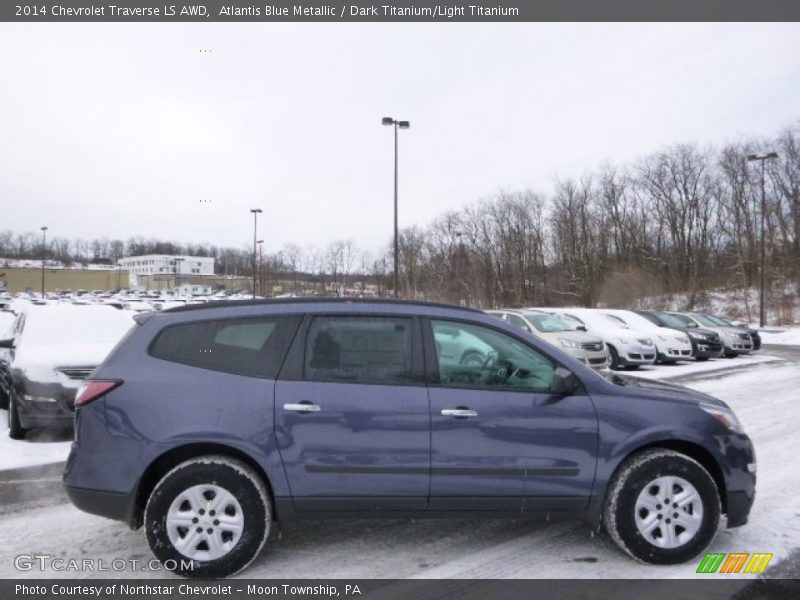 Atlantis Blue Metallic / Dark Titanium/Light Titanium 2014 Chevrolet Traverse LS AWD