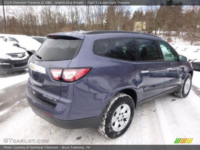 Atlantis Blue Metallic / Dark Titanium/Light Titanium 2014 Chevrolet Traverse LS AWD