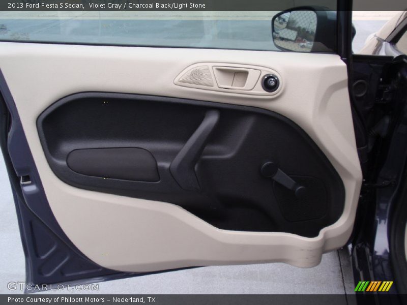 Violet Gray / Charcoal Black/Light Stone 2013 Ford Fiesta S Sedan