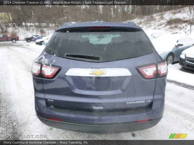 Atlantis Blue Metallic / Dark Titanium/Light Titanium 2014 Chevrolet Traverse LS AWD