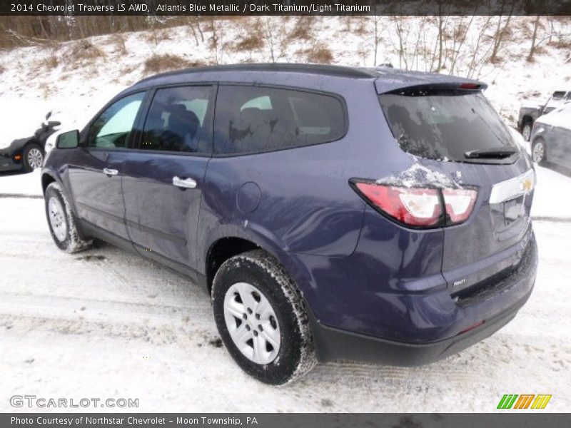 Atlantis Blue Metallic / Dark Titanium/Light Titanium 2014 Chevrolet Traverse LS AWD