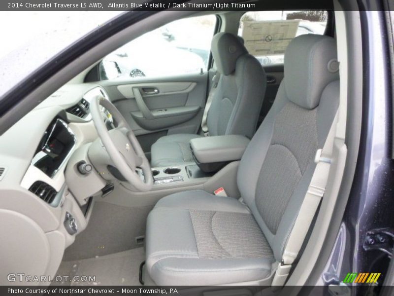 Atlantis Blue Metallic / Dark Titanium/Light Titanium 2014 Chevrolet Traverse LS AWD