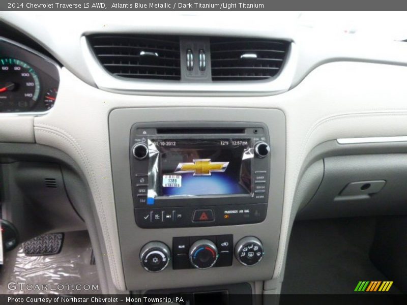 Atlantis Blue Metallic / Dark Titanium/Light Titanium 2014 Chevrolet Traverse LS AWD