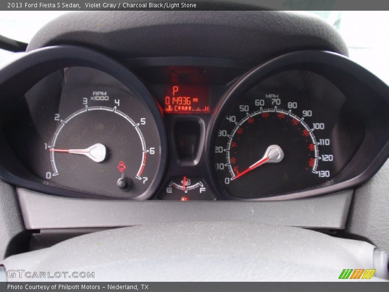 Violet Gray / Charcoal Black/Light Stone 2013 Ford Fiesta S Sedan