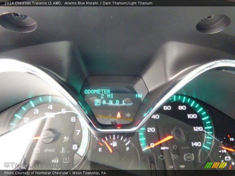 Atlantis Blue Metallic / Dark Titanium/Light Titanium 2014 Chevrolet Traverse LS AWD
