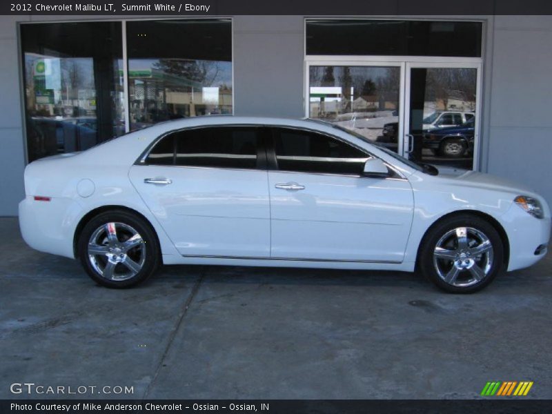 Summit White / Ebony 2012 Chevrolet Malibu LT