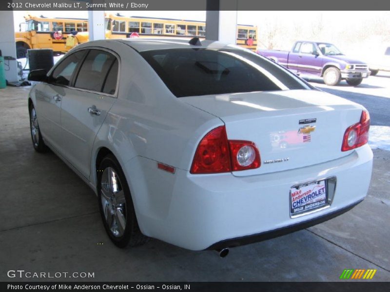Summit White / Ebony 2012 Chevrolet Malibu LT