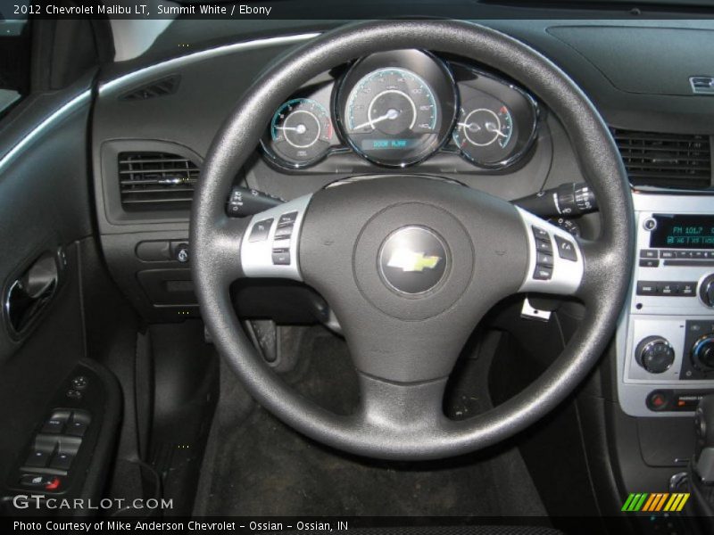 Summit White / Ebony 2012 Chevrolet Malibu LT