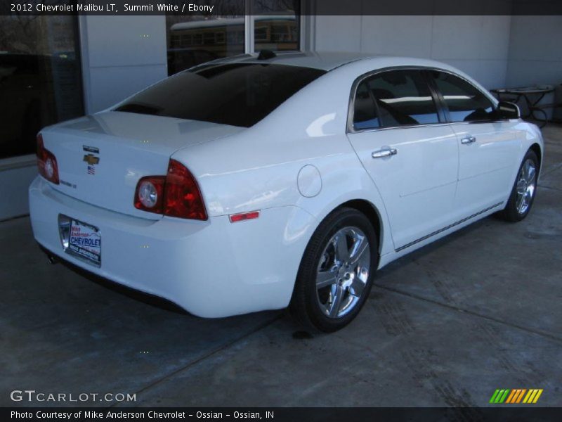 Summit White / Ebony 2012 Chevrolet Malibu LT