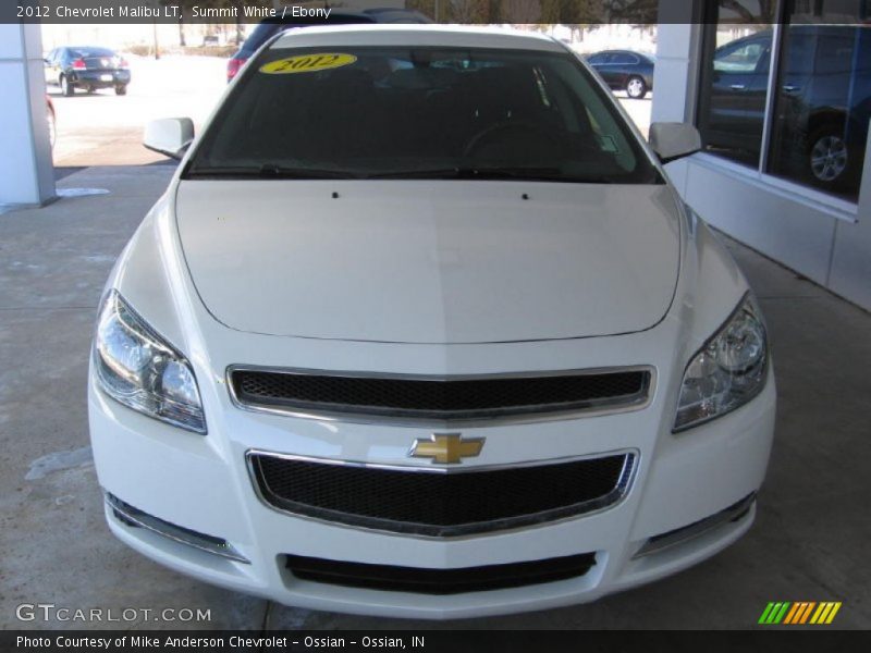 Summit White / Ebony 2012 Chevrolet Malibu LT