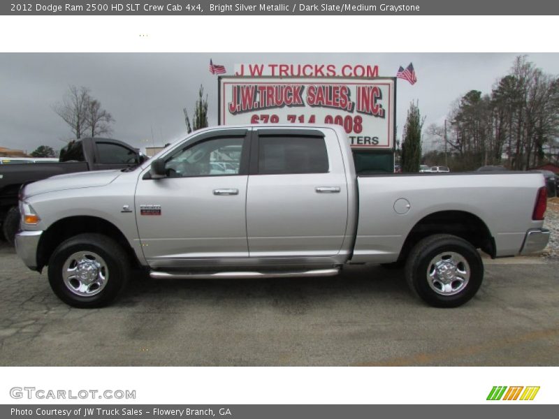 Bright Silver Metallic / Dark Slate/Medium Graystone 2012 Dodge Ram 2500 HD SLT Crew Cab 4x4