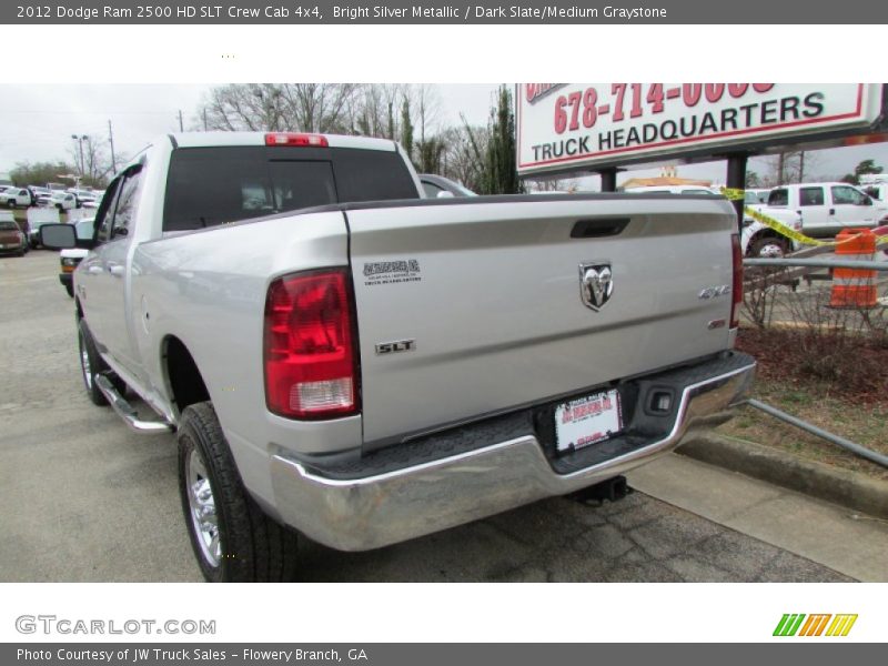 Bright Silver Metallic / Dark Slate/Medium Graystone 2012 Dodge Ram 2500 HD SLT Crew Cab 4x4