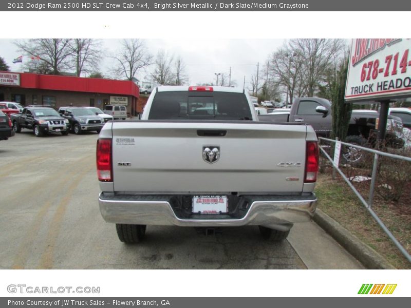 Bright Silver Metallic / Dark Slate/Medium Graystone 2012 Dodge Ram 2500 HD SLT Crew Cab 4x4