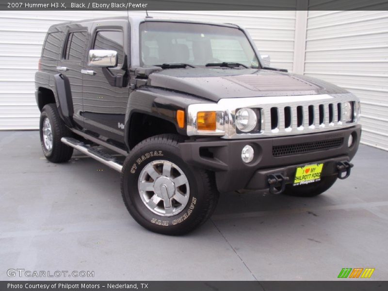 Black / Ebony Black/Pewter 2007 Hummer H3 X