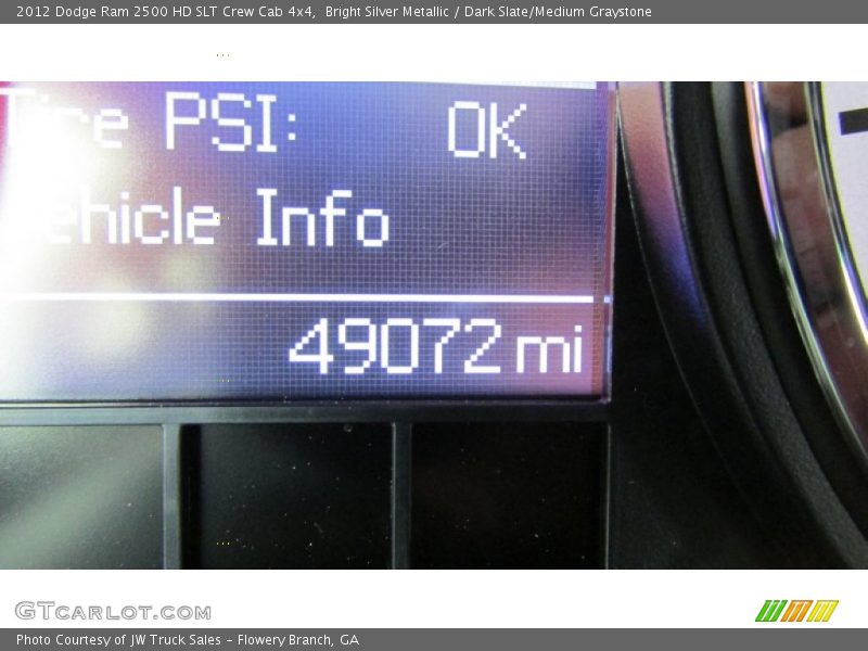 Bright Silver Metallic / Dark Slate/Medium Graystone 2012 Dodge Ram 2500 HD SLT Crew Cab 4x4