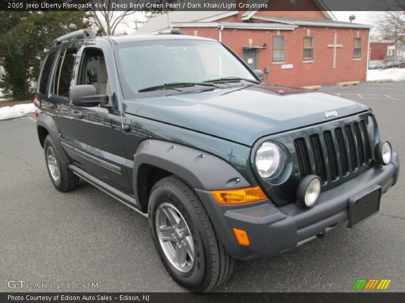 Deep Beryl Green Pearl / Dark Khaki/Light Graystone 2005 Jeep Liberty Renegade 4x4