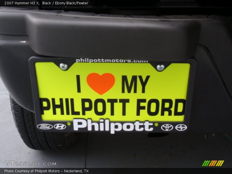 Black / Ebony Black/Pewter 2007 Hummer H3 X