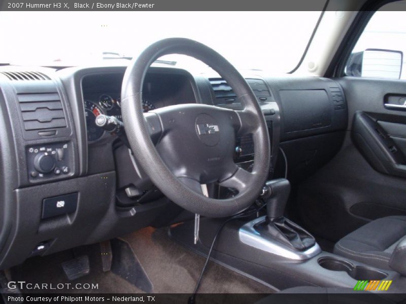  2007 H3 X Ebony Black/Pewter Interior