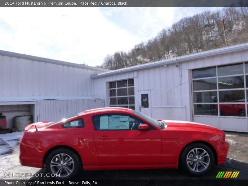 Race Red / Charcoal Black 2014 Ford Mustang V6 Premium Coupe