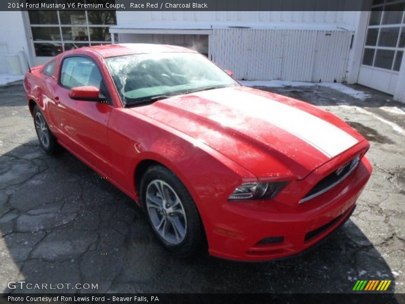 Race Red / Charcoal Black 2014 Ford Mustang V6 Premium Coupe