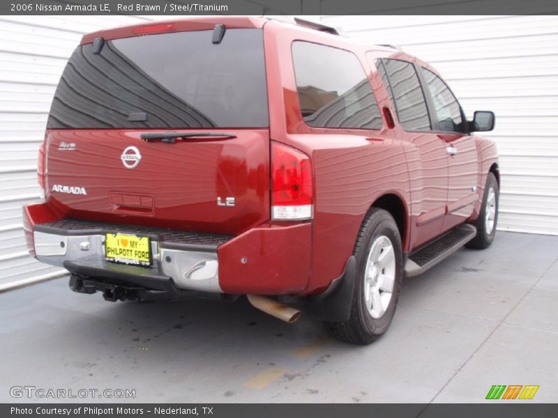 Red Brawn / Steel/Titanium 2006 Nissan Armada LE