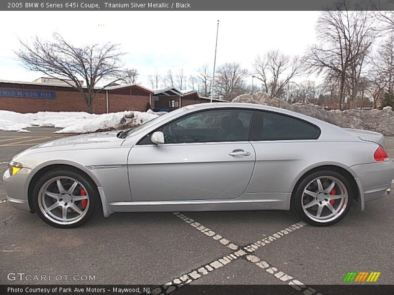 Titanium Silver Metallic / Black 2005 BMW 6 Series 645i Coupe