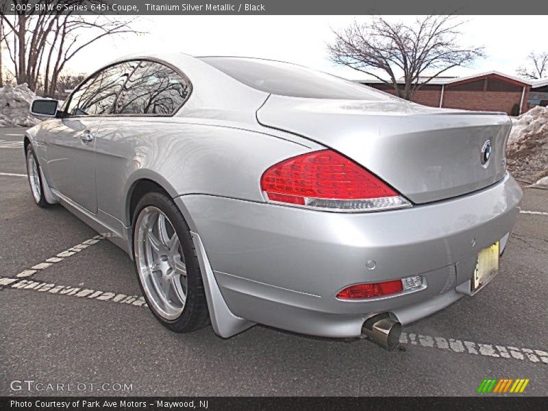 Titanium Silver Metallic / Black 2005 BMW 6 Series 645i Coupe