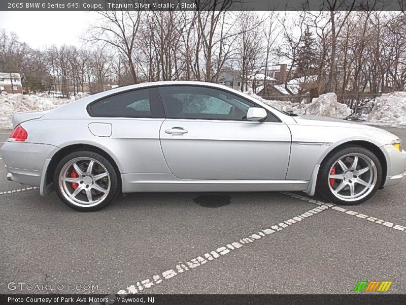 Titanium Silver Metallic / Black 2005 BMW 6 Series 645i Coupe