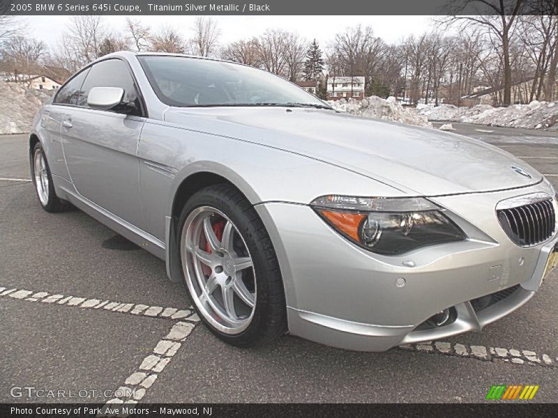 Titanium Silver Metallic / Black 2005 BMW 6 Series 645i Coupe