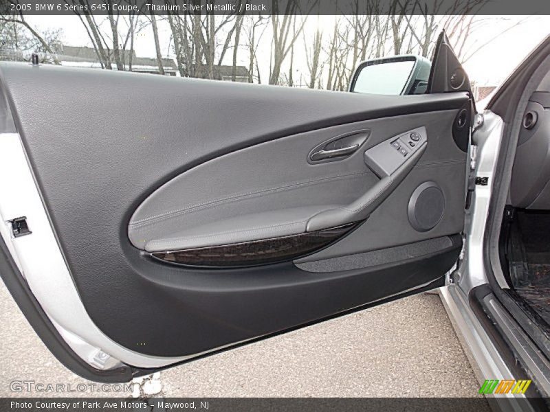 Titanium Silver Metallic / Black 2005 BMW 6 Series 645i Coupe